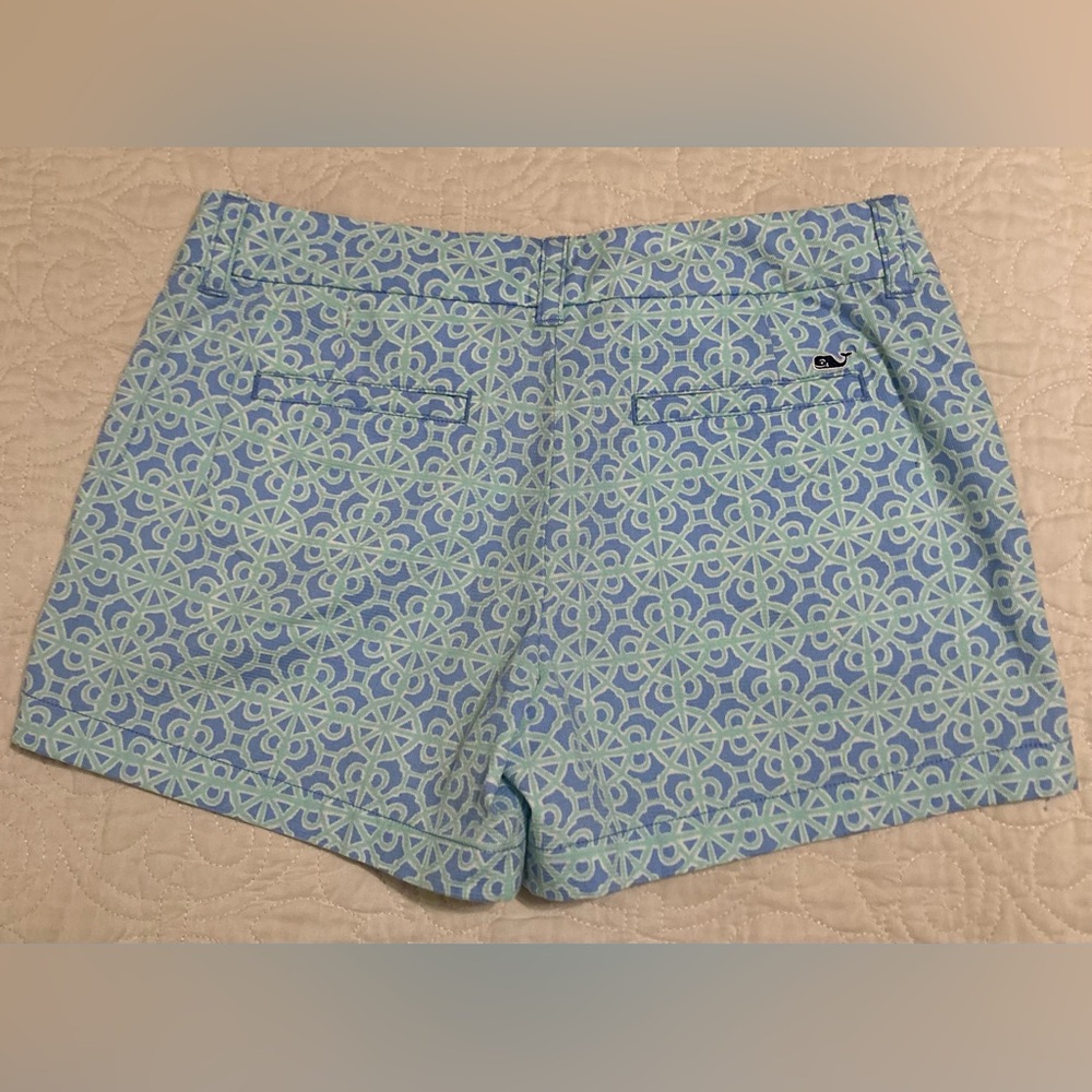 Vineyard Vines Women's Chino Shorts Size 2 Blue Short Mid Rise EUC - Picture 4 of 9